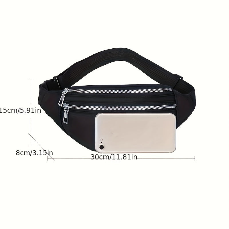 Durable Nylon Chest Bag Fanny Pack Travel Sport Waist Bag