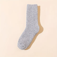 Winter Plus Velvet Wool Warm Socks Men's Plus Size Mid-calf Socks