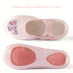 Girl's Pink Backless Soft Dance Shoes Comfy Non Slip