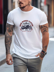 Motorcycle & Eagle Various Print Men's Graphic Tee