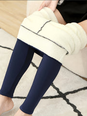 Women's Thermal Fleece Lined High Waist Yoga Leggings With Pocket