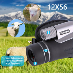Golf Telescope HD12X56 Monocular Wide View High Definition Handheld Telescope