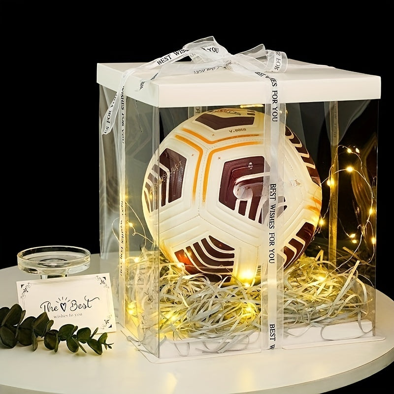 Transparent Large Gift Wrapping Box w/ Lights for Celebration