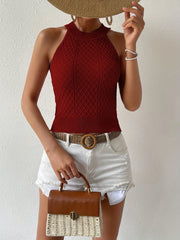 Solid Crew Neck Tank Tops Casual Summer Tank Top Women's Clothing