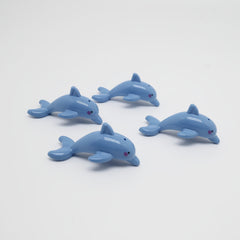 4pcs Dolphins Building Block Accessories Animal Theme Smiling Faces