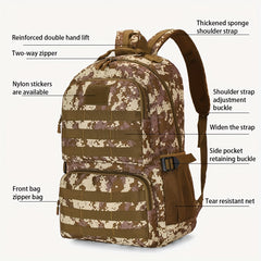 Large Capacity Camouflage Backpack for Outdoor Travel