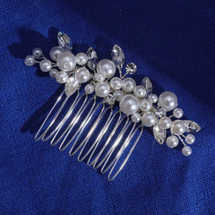 Faux Pearl Crystal Hair Comb Bridal Jewelry Insert Comb Wedding Hair Accessories