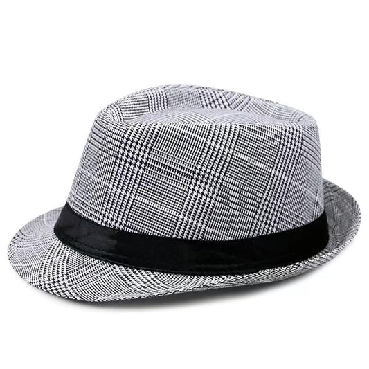 Men's Classic Plaid Hat with UV Protection for Outdoors