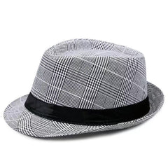 Men's Classic Plaid Hat with UV Protection for Outdoors
