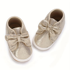 Bowknot Sneakers For Baby Girls Comfortable Non slip Walking Shoes