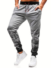 Graphic Pattern Joggers Men's Casual Loose Fit Drawstring Waist