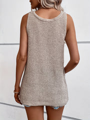 Sleeveless Knit Tank Top for Summer Women's Clothing