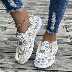 Christmas Print Casual Low Top Sneakers Lightweight Non slip Casual Shoes