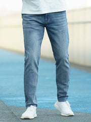 Men's Slim Fit Denim Jeans with Pockets