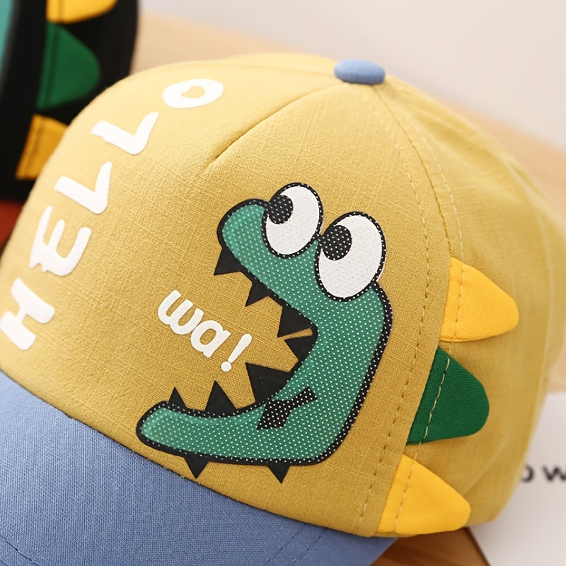 Dinosaur Embroidery Kids Baseball Cap Sun Protection Hat