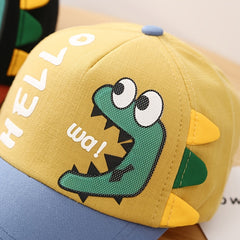 Dinosaur Embroidery Kids Baseball Cap Sun Protection Hat