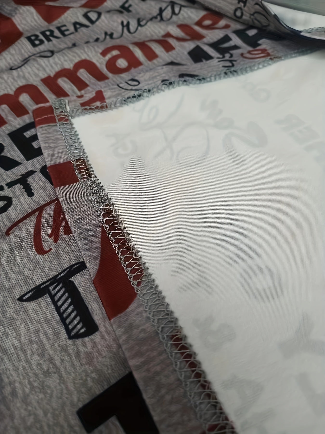 Letter Print Open Front Cardigan