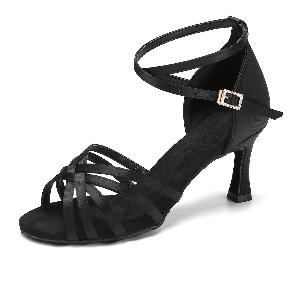 Women's Open Toe High Heel Dance Sandals Lightweight Latin Dance Shoes