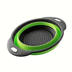 Silicone Collapsible Colander with Handle for Washing and Draining
