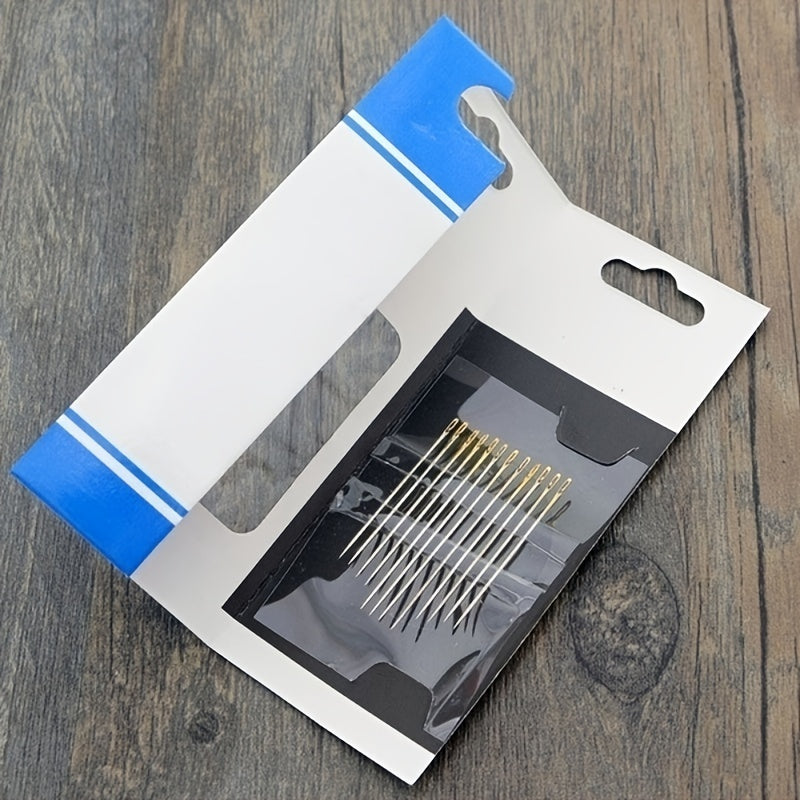 Stainless Steel Sewing Needles Set with Side Hole, Household Sewing Supplies