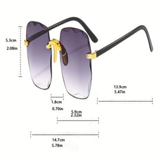Rimless Sunglasses Gradient Glasses UV400