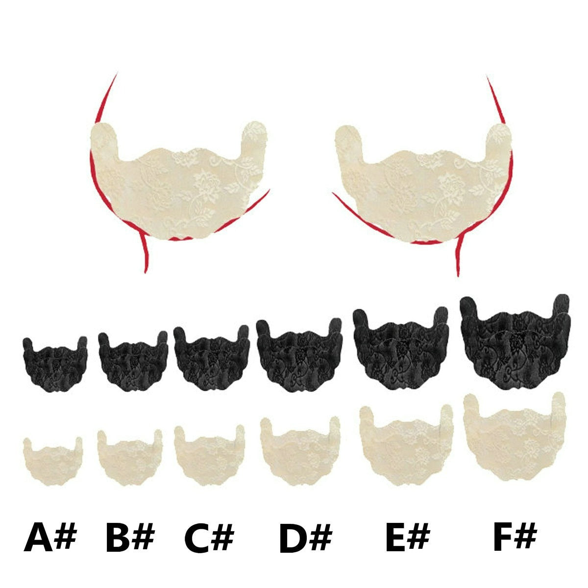 5 Pairs Women's Lace Breast Lift Tape