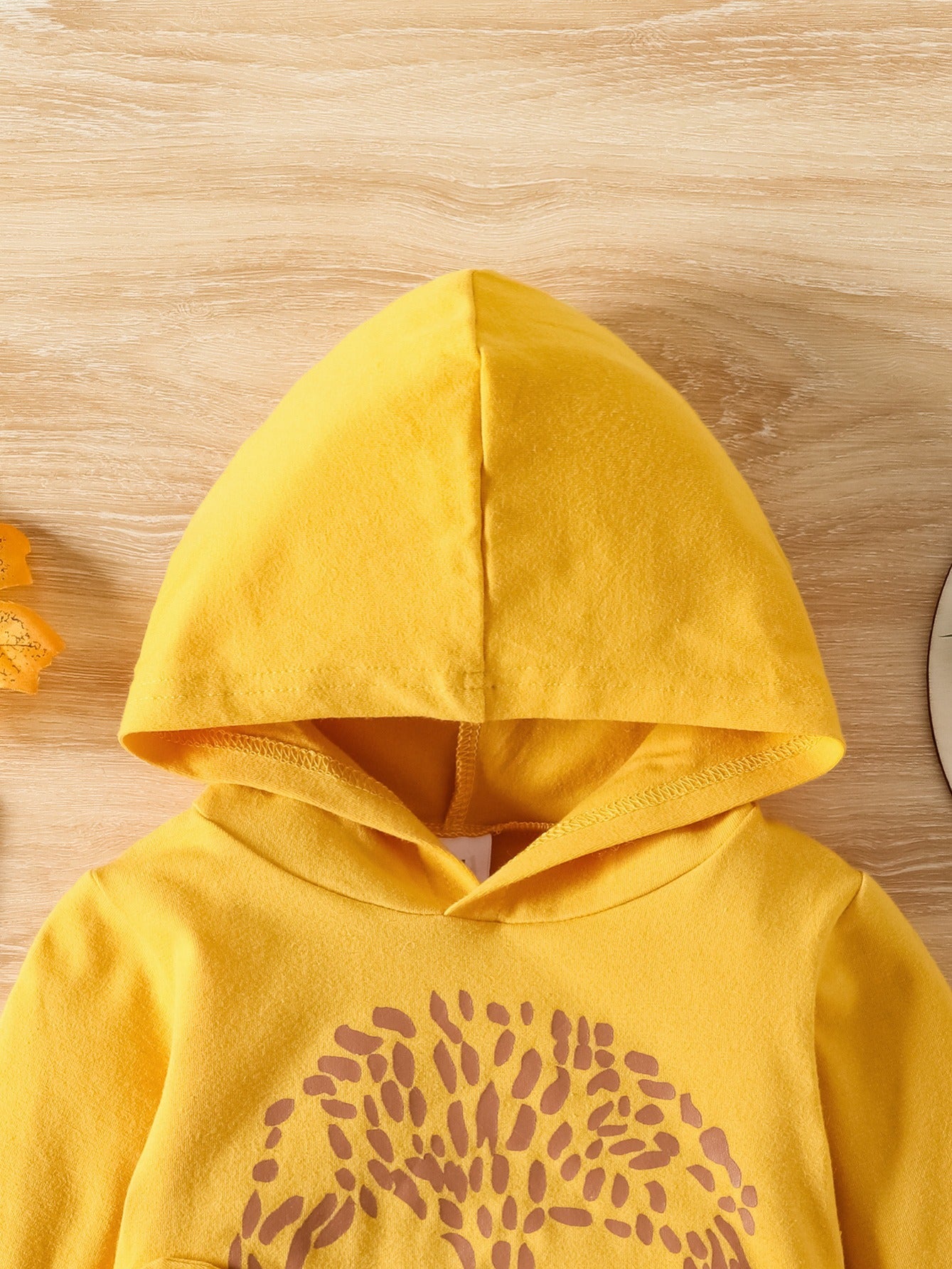 Cartoon Print Cotton Hooded Baby Set