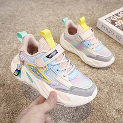 Girls' Chunky Soft Sole Sneakers Comfy Non Slip Casual Shoes
