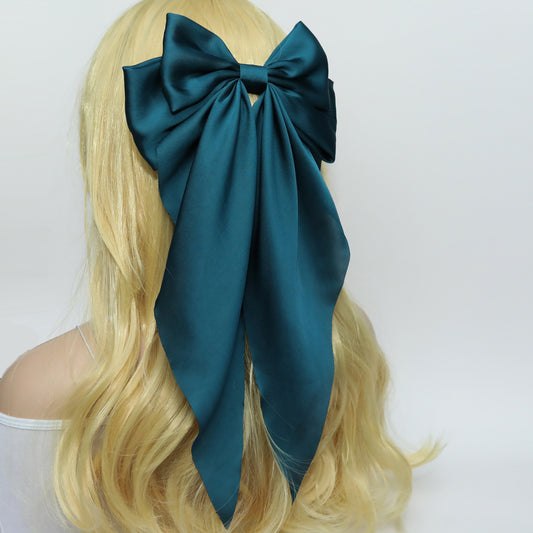 Satin Oversized Bow Hair Clip Vintage Barrette Prom Hair Accessories
