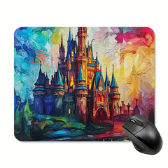 Colorful Castle Mouse Pad Anti Slip Rubber for Computer Desk Laptop