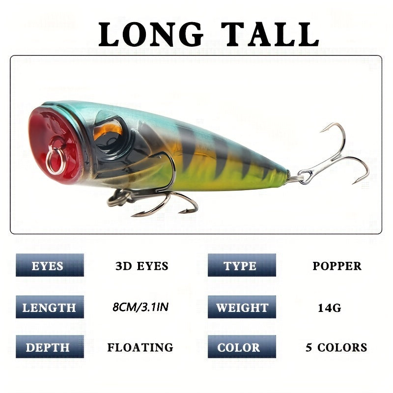 Long Throw Water Surface System 7 14g Plastic Hard Bait for Perch Fishing