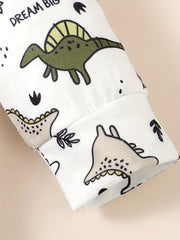 Baby Boy's Dino Hoodie Sweatshirt & Pants Set