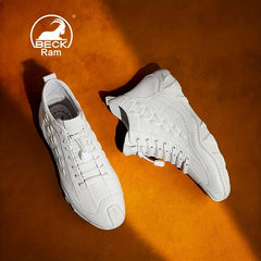 Men's Lace up Boots Casual Leather Sneakers
