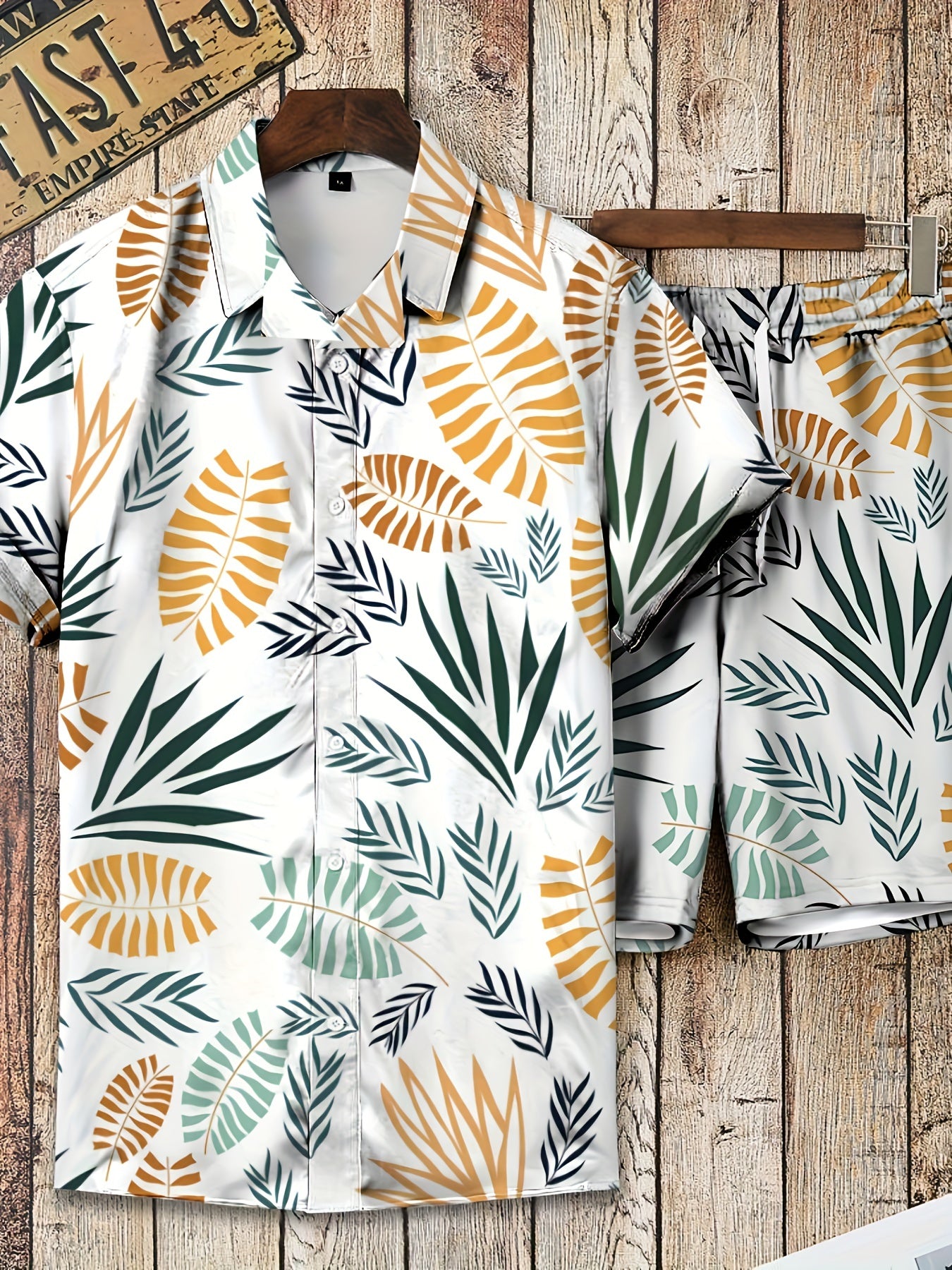 Men's Hawaii T-Shirt & Beach Shorts Matching Set