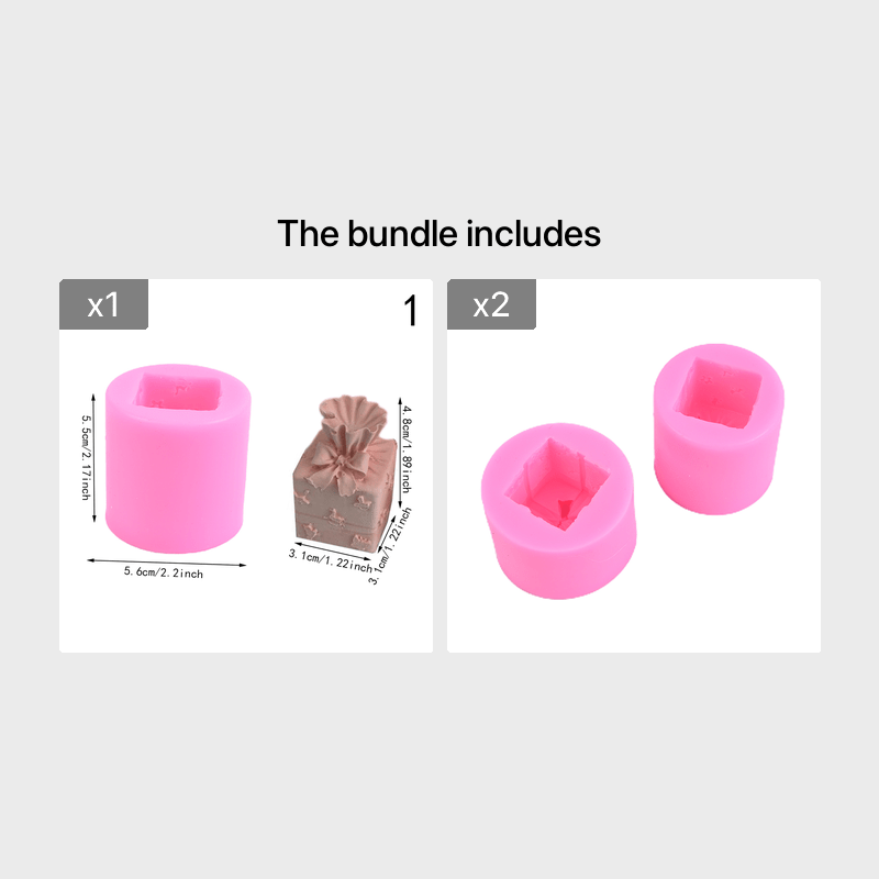 Silicone Candle Mold DIY Christmas Box Soap Aroma Mold