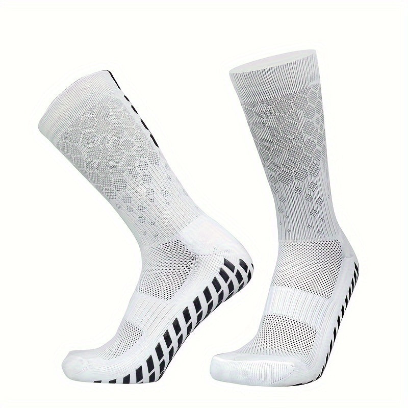 Men's Grip Soccer Socks Thickened Non-Slip Crew Sports Socks