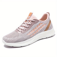 Women's Breathable Knit Sneakers Casual Lace Up Lightweight Sport Shoes