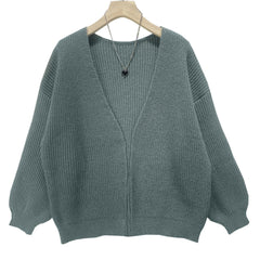 Open Front Loose Long Sleeve Cardigan for Women