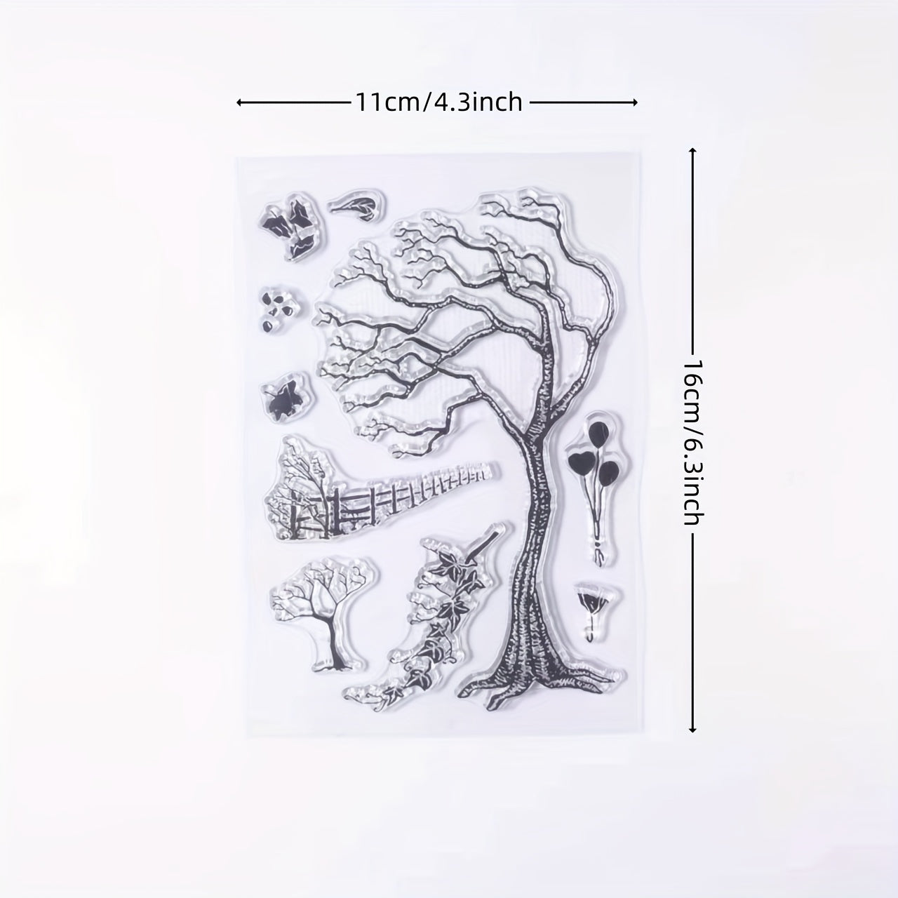 Branches Fences Balloons Clear Stamps for Card Making Decorations
