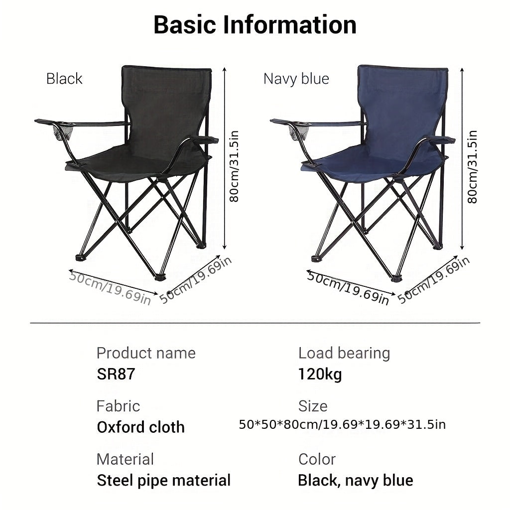 Portable Camping Folding Chair for Fishing Beach Outdoor Use