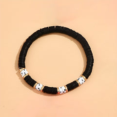 6 Pcs Soft Pottery Beaded Bracelet Set for Summer Beach