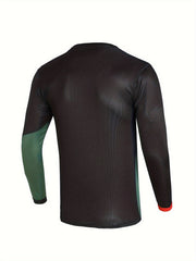 Men's Block Long Sleeve Motorcycle Off road T shirt Quick Dry Outdoor Top