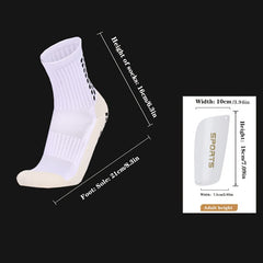3 Sets Soccer Leg Covers & Non-Slip Sports Socks Protective Gear