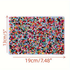3500pcs 24 Colors 4mm Glass Rice Beads Set Seed Bead DIY Jewelry Making