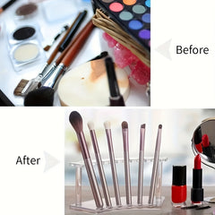 1pc Transparent Pen Holder 6 Slots Display Stand Organizer