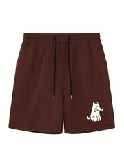 Men's Dog & Bone Doodle Print Workout Shorts