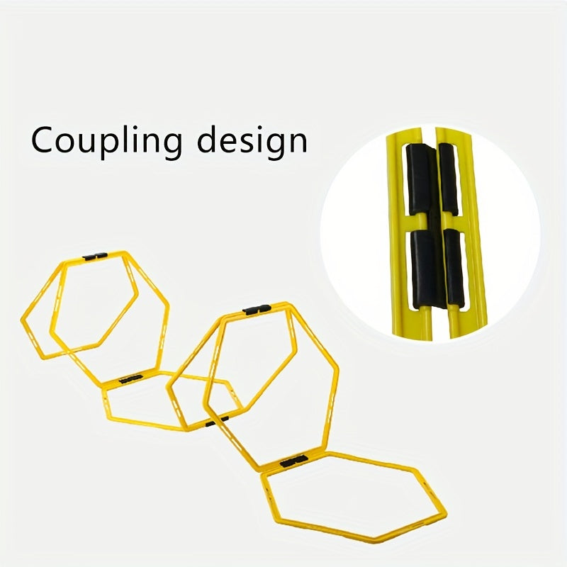 6pcs Hexagonal Speed & Agility Training Rings Soccer Football Basketball Aid