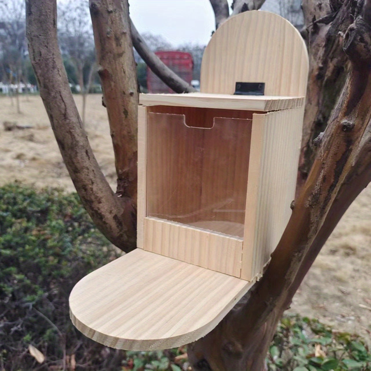Hanging Squirrel Picnic Table Feeder Wooden Squirrel Feeder Box