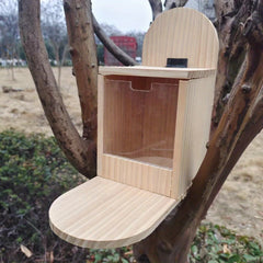 Hanging Squirrel Picnic Table Feeder Wooden Squirrel Feeder Box