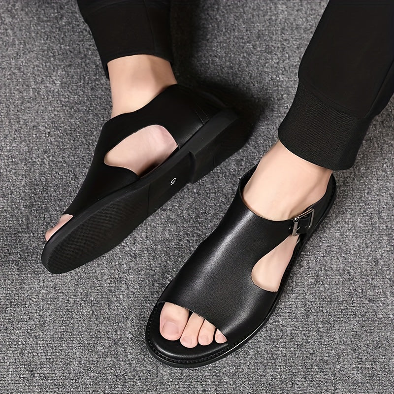 Men's Buckle Strap Slide Sandals Casual Walking Shoes